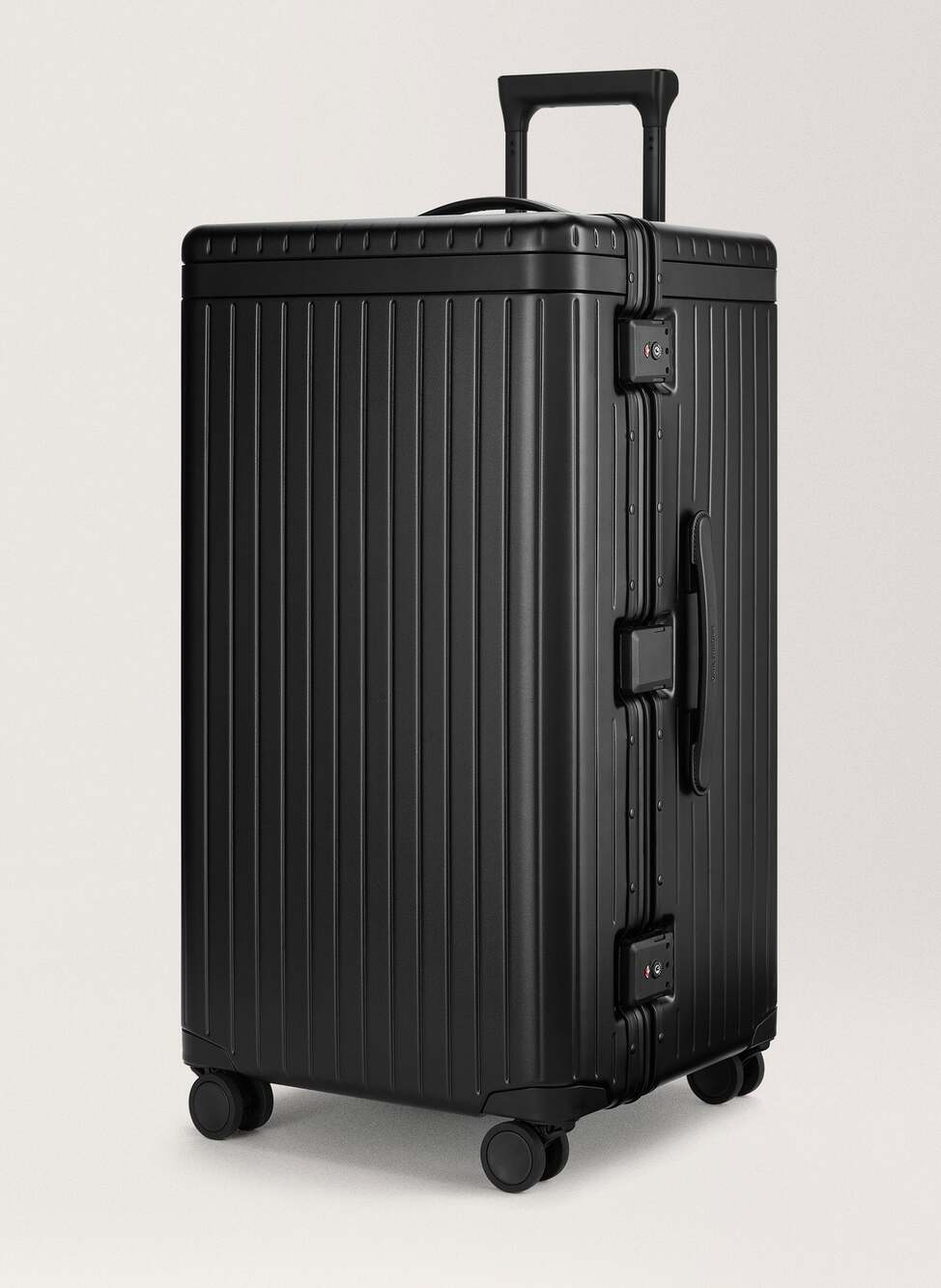 Carl Friedrik Trunk Hybrid Suitcase 90L Black/Black NEW Authentic